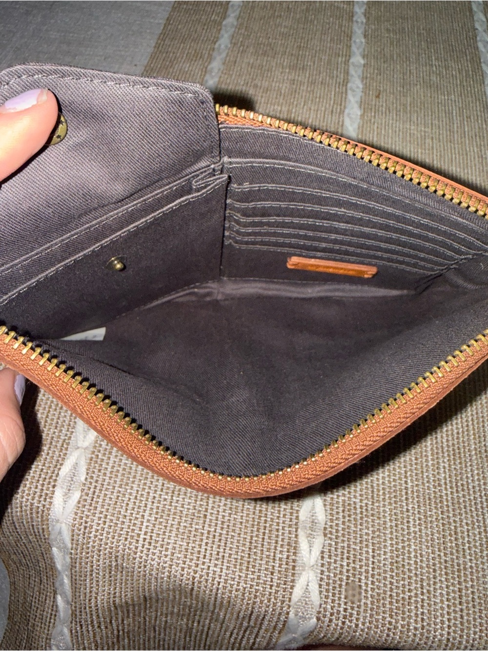 Madewell Leather Zip Pouch in Cognac Brown - Picture 5 of 6